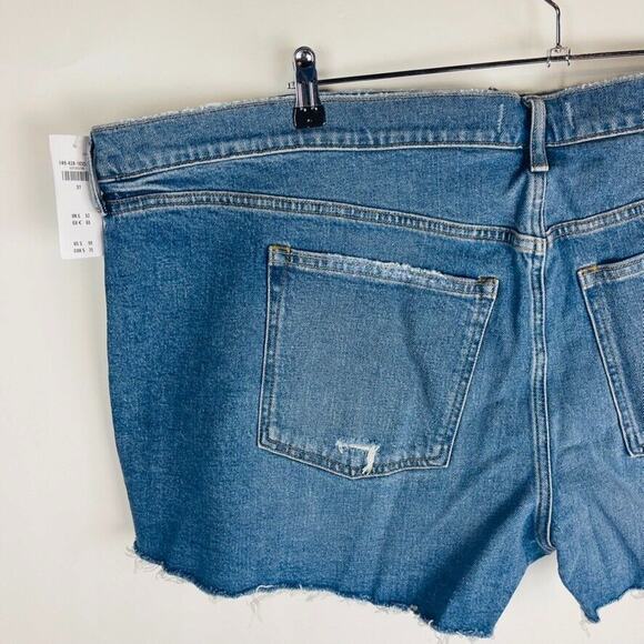 New Abercrombie & Fitch Womans Sz 37 24 Plus Shorts Mid Rise Distressed Mom NWT - Picture 8 of 10